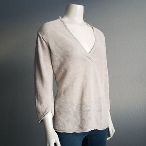 Cream and Taupe Top